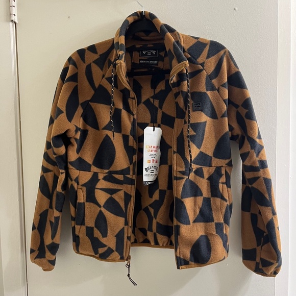 NWT Billabong Boundary Zip-Up Mock Neck Fleece - Picture 1 of 7
